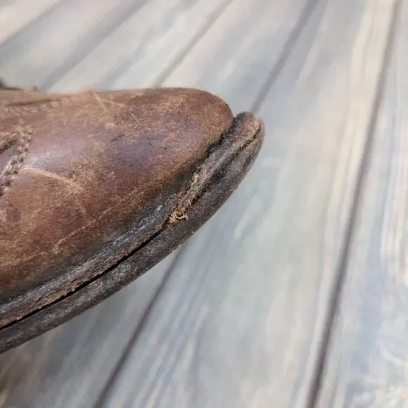 Boulet Leather Western Boots‎ Women Cowgirlcore Chic Overlay Cutout Sz 7 Canada - Picture 13 of 13